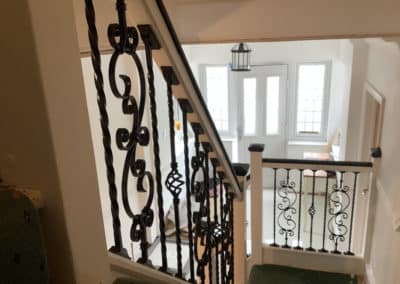 Bespoke metal balustrade with artistic detail