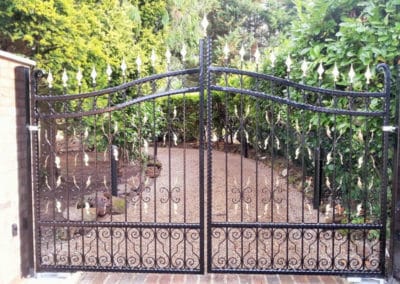 Bespoke metal driveway gate