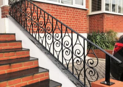 Garden steel railings