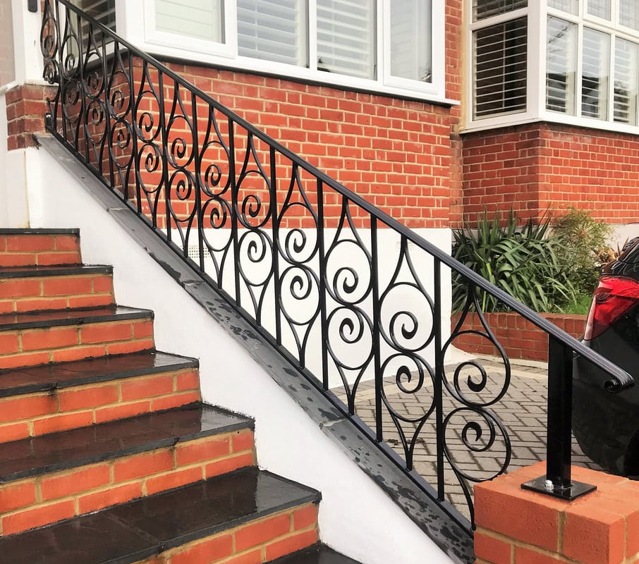 Garden steel railings