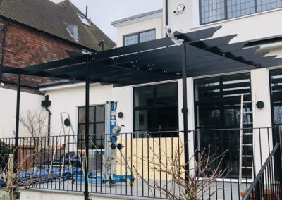 Bespoke metal pergola