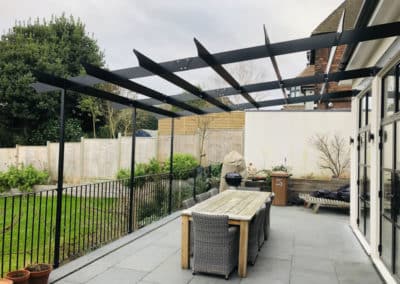 Bespoke metal pergola
