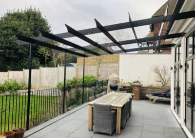 Bespoke metal pergola