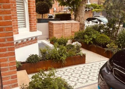 corten steel planters bespoke