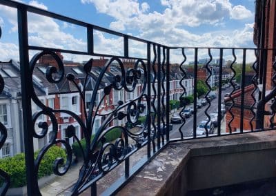Traditional urban balcony decorative metal