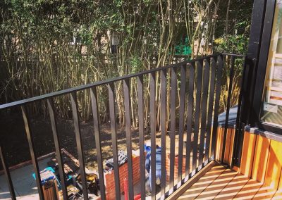 Simple Juliette balcony vertical metal railings